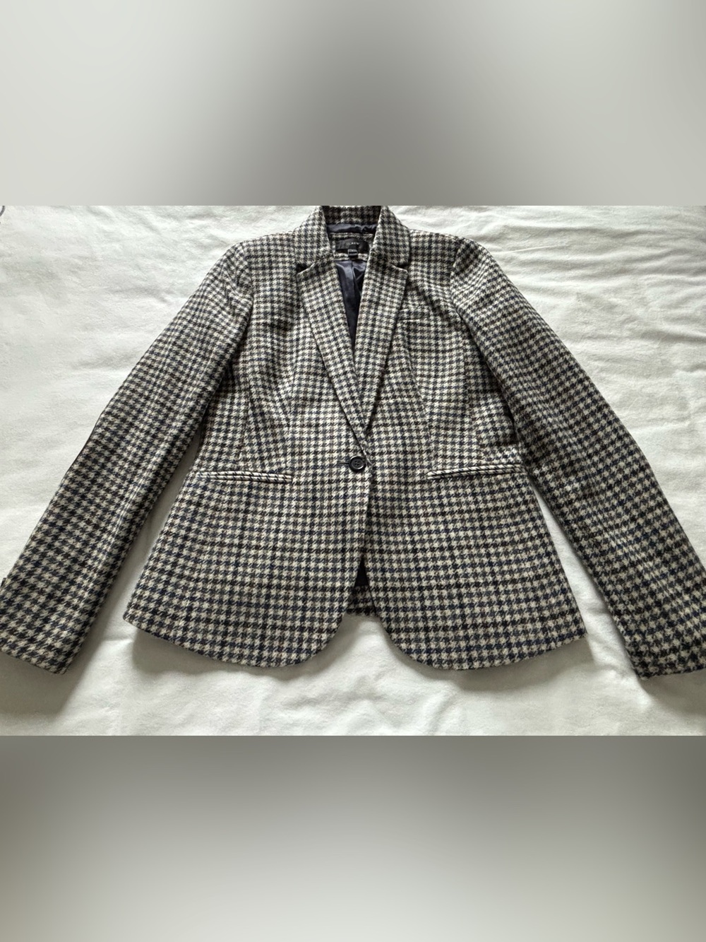 NWOT! RARE! J.Crew Houndstooth Wool Blazer with Suede Elbow Patches